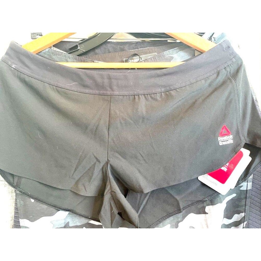 Reebok Women Black Athletic Shorts MED NWT $45